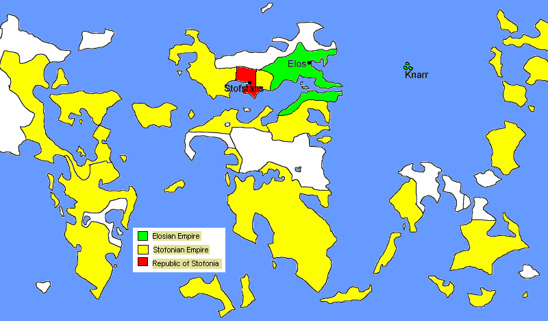 Extent of Elosian and Stofonian Empires